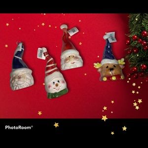 CERAMIC CHRISTMAS BELL - SET OF 4